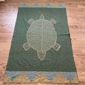 Wellspring Legend Robes Vintage Wool Throw Blanket Turtle Robe 1993